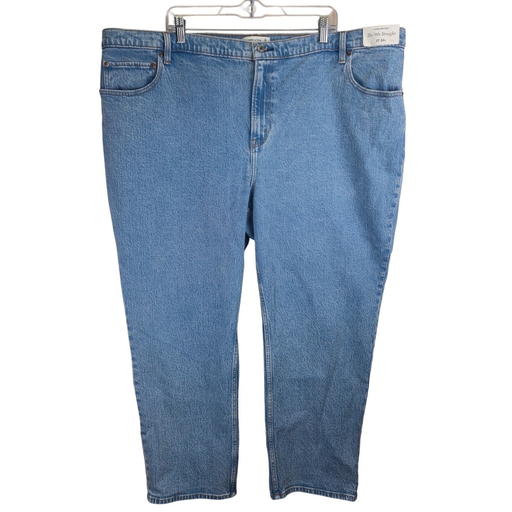 NWT Abercrombie Fitch Women‎ The 90s Straight Ultra High Rise Jeans Short 37/24S